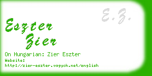 eszter zier business card